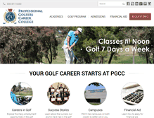 Tablet Screenshot of golfcollege.edu